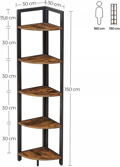 REGAŁ PÓŁKA NAROŻNA LOFT INDUSTRIALNA RETRO 150 cm - obrazek 4